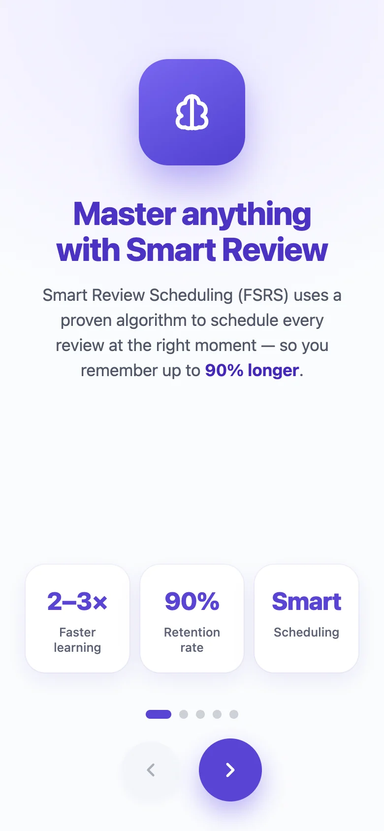 The StudyBuddy deck list on a phone-width screen with a bottom tab bar for Study, Design, Groups, Library and Account